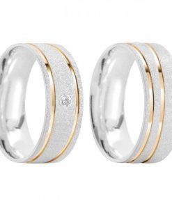 Alianças De Namoro Prata 950 Personalizado 8mmMod 005