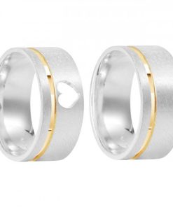 Alianças De Namoro Prata 950 Personalizado 8mm Mod 002