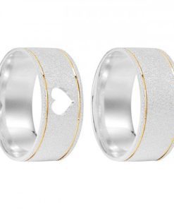 Alianças De Namoro Prata 950 Personalizado Diamantado 8mm Mod 003
