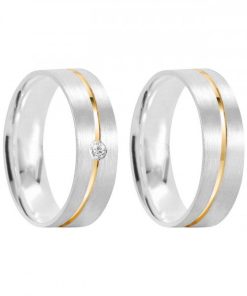 Alianças De Namoro Prata 950 Personalizado 6mm Mod019