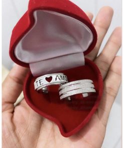 Par De Alianças Prata Em Aço Cirúrgico 8mm MOD 23