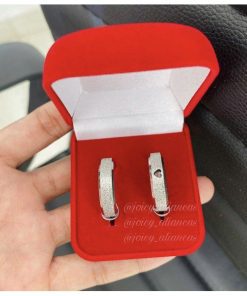 Par De Alianças Prata Em Aço Cirúrgico 6mm Diamantado Feminino Com Coração Vazado MOD 29