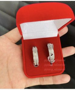 Par De Alianças Prata Em Aço Cirúrgico 6mm Diamantado- Masculino Diamantado Com Friso