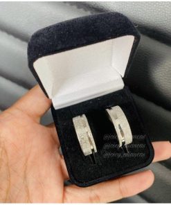 Par De Alianças Prata Em Aço Cirúrgico 8mm - MOD 36