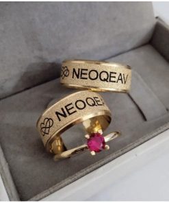 Alianças de Noivado e Casamento | Alto Luxo | Todo Diamantado | Personalização NEOQEAV a Laser