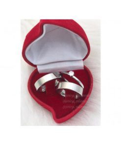 Trio De Alianças Prata Em Aço Cirúrgico 6mm Liso Reto